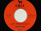 Blues R&B 45 - Homesick James - Can't Afford To Do It - Colt - VG+