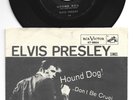 ROCKABILLY 45 w PIC SLEEVE- ELVIS PRESLEY- HOUND DOG / DONT BE CR-HEAR- 1956 RCA