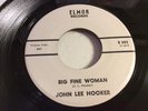 JOHN LEE HOOKER-ELMOR 303-BLUES FOR CHRISTMAS/BIG FINE WOMAN-DETROIT BLUES 45 EX