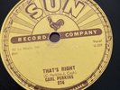 ￼ Carl Perkins 78 Sun Records 274 That’s Right, Forever Yours EX Rockabilly Rare