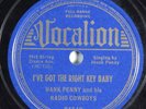 Western Swing 78 HANK PENNY I've Got The Right Key Baby VOCALION 04640 HEAR 2091