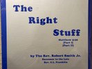 REV ROBERT SMITH JR: The Right Stuff  SEALED  Gospel LP GS 110385