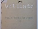 Franco Battiato - Sulle Corde di Aries Clic 1974 Vinile 33 Giri 1976/1979