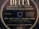 You Can't Lose A Broken Heart +1 by Billie Holiday and Louis Armstrong 10