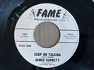 RARE NORTHERN SOUL  JAMES BARNETT  keep on talking  FAME 1001  PROMO  MINTY
