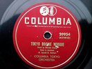 COLUMBIA TOKYO ORCHESTRA - Tokyo Boogie Woogie / Gomen Nasai 78 rpm disc (A+)
