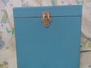 Vintage Blue 45 RPM Record Carrying Hard Case with handle Index 49 Records