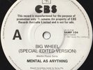 MENTAL AS ANYTHING 45: BIG WHEEL b/w APOCALYPSO AUSSIE CBS SAMP 104 NM & NM 1984