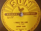 JOHNNY CASH SUN 241 78RPM I WALK THE LINE RARE 1956 SHELLAC ORIGINAL