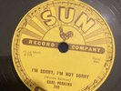 78 rpm Rock N Roll-Carl Perkins-I’m Sorry,I’m Not Sorry/Dixie Fried