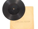 1896 Berliner Gramophone Record With Original Paper Sleeve * Talk On Money