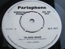 Tiny Lewis TOO MUCH ROCKIN' 1960 UK 7