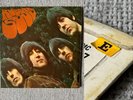 Rubber Soul The Beatles RARE E Test Sticker EMI Factory Quality Control -4/-4 VG