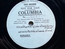 SIDNEY BECHET + NOBLE SISSLE & HIS ORCH ‘RHYTHM OF THE BROADWAY MOON’ 78 TEST