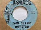 Rare Girl Rock Pop 45 JUDY & JILL Come On Baby/Just For Tonight Festoon NM HEAR