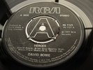 DAVID BOWIE HEROES / V-2 SCHNEIDER - VERY RARE EARLY 1980s BLACK LABEL UK PRESS