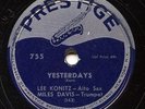 HEAR - Rare Jazz 78 - Lee Konitz & Miles Davis - Yesterdays - Prestige # 755