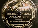 78rpm CECIL SCOTT & HIS BRIGHT BOYS Lawd Lawd/In a Corner Victor V38098 20s Jazz