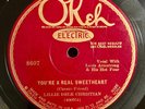 78rpm LILLIE DELK CHRISTIAN w/ LOUIS ARMSTRONG OKeh 8607 Jazz
