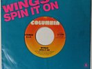 WINGS Spin It On / Getting Closer COLUMBIA 45 w/ title sleeve PS Paul McCartney