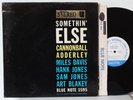 Cannonball Adderley LP “Somethin Else” Blue Note 1595   NY, Ear RVG Stereo VG++