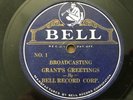 BELL Record 78 rpm 1 Broadcasting Grants Greetings 324 Peter Pan