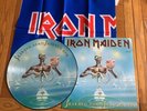 Very Rare Ltd Edt 12” Iron Maiden Seventh Son Picture Disc And Banner