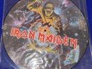 vintage Iron Maiden Piece of Mind LP RECORD VINYL PICTURE DISC ORIG W/SLEEVE