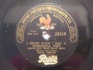 EDDIE CANTOR PATHE RECORD 78  I NEVER KNEW I HAD A WONDERFUL WIFE 22318 E