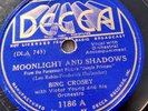 Bing Crosby 78rpm Single 10-inch Decca Records #1186 Moonlight and Shadows