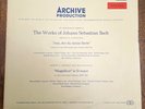 Works of BACH- Jesu, Der Du Meiner Seele / Magnificat. Red ARCHIVE ARC 73197. NM