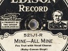 1927 Golden Gate Orchestra Jazz Edison Diamond Disc Pay Off / All Mine 52181 J2