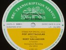 BBC TRANSCRIPTION SERVICE Pop Spectacular RORY GALLAGHER In Concert With Sheet