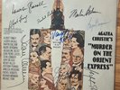 RARE HAND SIGNED Bergman, Bacall, Connery Murder on the Orient Express LP Record
