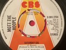Mott The Hoople 7” Vinyl Promo Single “Saturday Gig “Release Date 18th Oct. 1974