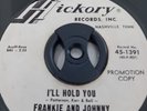 FRANKIE AND JOHNNY I'LL HOLD YOU HICKORY RECORDS NORTHERN SOUL PROMO