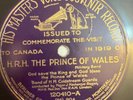 HMV SOUVENIR RECORD ISSUED TO COMMEMORATE THE VISIT OF H.R.R PRINCE OF WALES 191