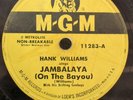 78 RPM Jambalaya On The Bayou Window Shopping Hank Williams MGM 11283