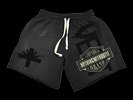Vertabrae Black Double Emblem Shorts