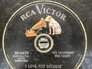 Rock-78 RPM-Elvis Presley-I Love You Because/Tryin' To Get To You-RCA 20-6639-V