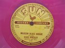 ELVIS PRESLEY 78 MILKCOW BLUES BOOGIE / YOU'RE HEARTBREAKER SUN 215 PINK VINYL