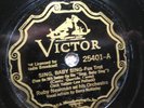 78 rpm Victor 25401, Ruby Newman, Sing Baby, Make Believe Ballroom, jazz E