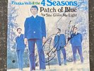FRANKIE VALLI & THE 4 SEASONS AUTOGRAPH SIGNED RECORD PATCH OF BLUE 45 RPM