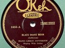 BLUES -- Blind Lemon Jefferson : Black Snake Moan - Okeh 8455 - 78 (V++) HEAR
