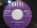 RARE ROCKABILLY Bo Davis (w/ E Cochran) Let's Coast Awhile Crest 1027 1956 VG 45