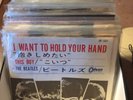 BOX OF SIXTY (60) BEATLES 7” SINGLES, SLEEVES, CV, US, JAPAN, UK, GREAT LOT