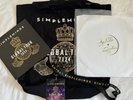 Signed Simple Minds - Global Tour 24 Gold VIP Tote Bag -Paisley Abbey Test Press