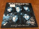 EUROPE Out Of This World LP Vinyl FULLY AUTOGRAPHED Joey Tempest Kee Marcello
