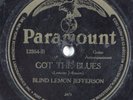 Blues 78 BLIND LEMON JEFFERSON Got The Blues PARAMOUNT 12354 HEAR 458