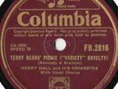 HENRY HALL AND HIS ORCHESTRA CLASSIC 78 - TEDDY BEARS PICNIC - HUSH HUS - EX+
